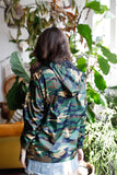 Olive Camo Lightweight Hooded Anorak Jacket