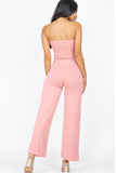 Solid Strapless Jumpsuit