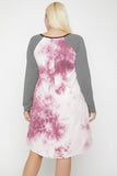 Round Neck Tie Dye Dress