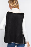 Shawl Faux Suede Fur Bonded Vest