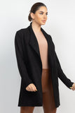 Open Front Suede Blazer